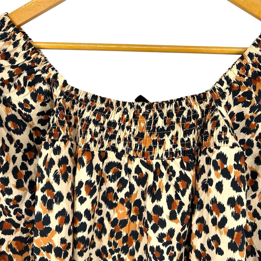 NWT Anthro x Mille Leopard Print Long Sleeve Jessie Top Size XS - Picture 9 of 11